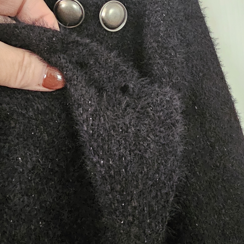 Maurices - NWT Cozy Black Cowl Neck Sweater with split bottom. - Picture 11 of 14